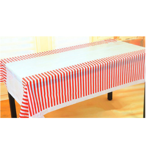 Wholesale Colorful Striped Tablecloth 108 * 180cm Birthday Party Decoration Disposable Tablecloth PE Stripes tablecloth