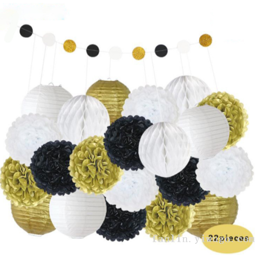 Hot Selling Honeycomb Ball Set Wedding Party Background Decoration Honeycomb Paper Flower Set Honeycomb Ball Set