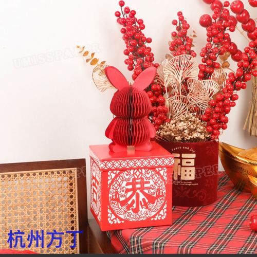 12 inch 30cm rabbit honeycomb ball ornaments r rabbit year honeycomb decoraive hangings decoration chinese new year