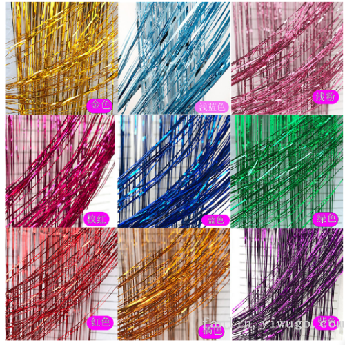 hot sale tinsel curtain 1*2 m tassel wedding birthday party christmas decoration background wall rain silk door curtain