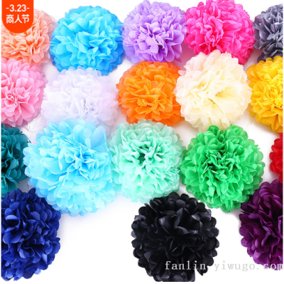 10-Inch 25cm Foreign Trade Paper Flower Ball Wholesale European and American Popular Party Decorative Paper Floral Ball