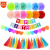 Creative Style Paper Flower Ball Paper Fringe Set Colorful Fishtail Bunting Latte Art Party Hanging Flag Birthday