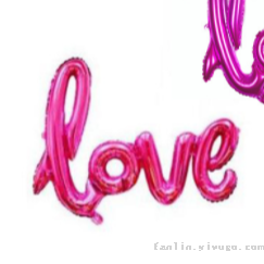 Handwritten Simplified Love One-Piece Balloon Wedding Ceremony Decorative Aluminum Balloon Valentine's Day Confession