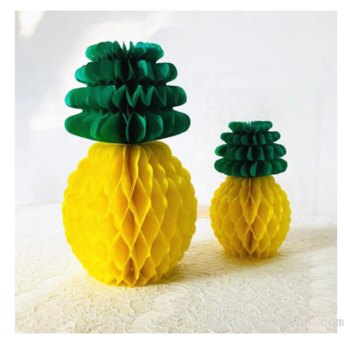 fruit shaped honeycomb ball pineapple honeycomb creative garland party hawaii holiday decoration pineapple