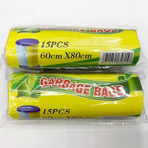 跨境外贸60*80大容量垃圾袋 家用办公酒店一次性塑料袋英文包装