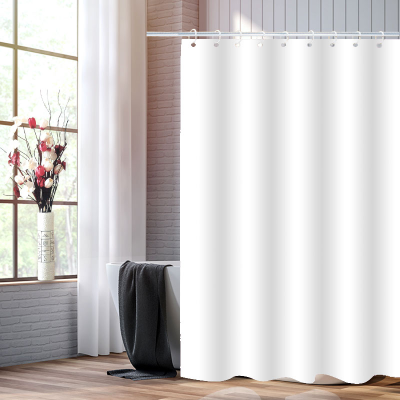Peva Thick White Plain Shower Curtain Bathroom Toilet Partition Curtain