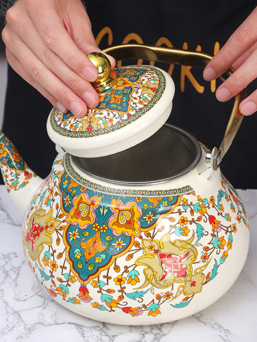 欧丽家珐琅搪瓷壶烧水壶奶茶壶煮花茶夏天熬药壶电磁炉明火通用