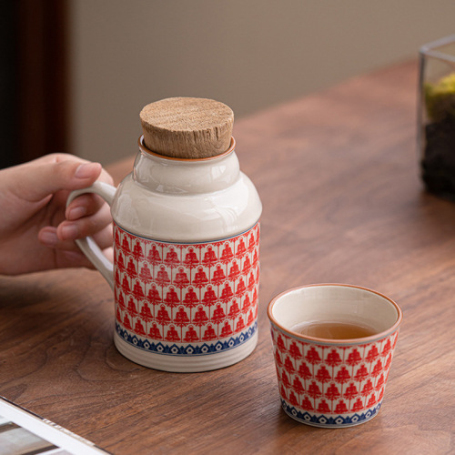 陶瓷小暖壶家用带盖马克杯子大容量陶瓷暖手瓶办公泡茶壶厂家批发