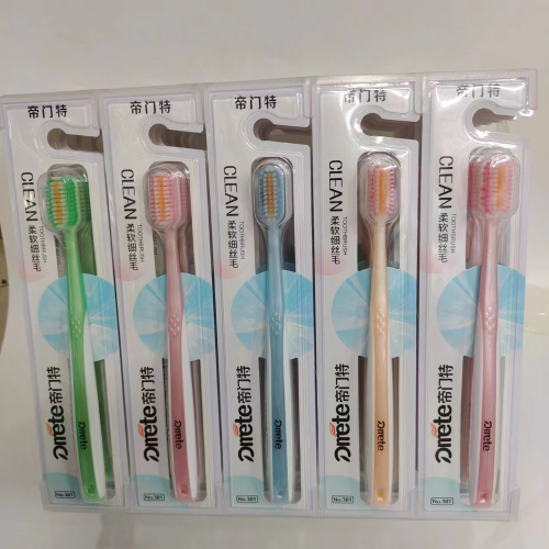 Yiwu Department Store Toothbrush Wholesale Dimen 381 Soft Filament Soft Bristle Toothbrush