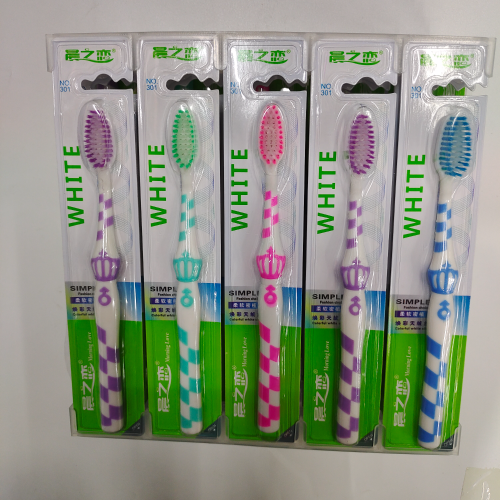 yiwu department store toothbrush wholesale chen zhilian 301 clean tooth protection oral cleaning slim soft-bristle toothbrush