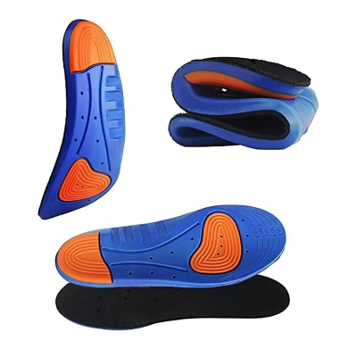 Sports Insole Men's Sweat-Absorbent Breathable Running Shoes Pu Shock Absorption Thickened Women's Soft and Comfortable Insole