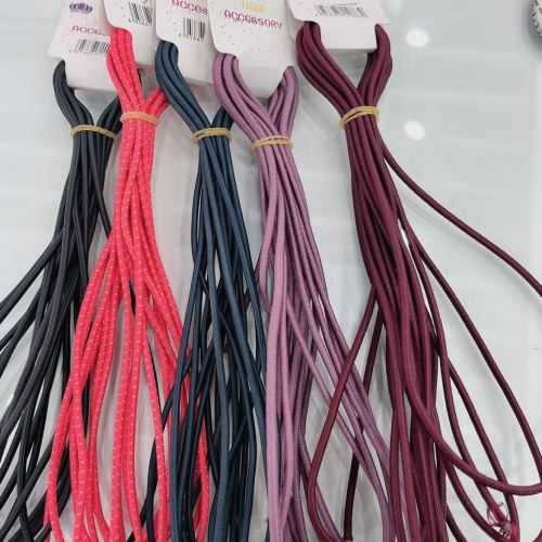 clothing accessories rubber band elastic elastic string clothes bottom hem tightening drawstring round shoelace hair rope black and white dots