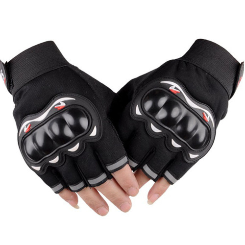 车骑士手套户外摩托车半指手套男硬壳防滑透气防护半截战术骑行