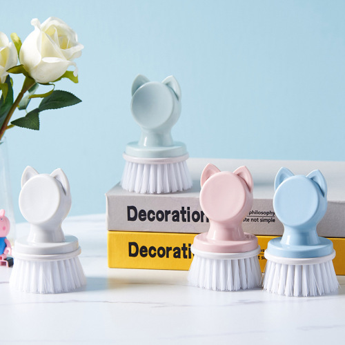 G328厨卫系列硬毛洗衣刷塑料清洁刷刷鞋洗衣服刷子卡通头刷子批发