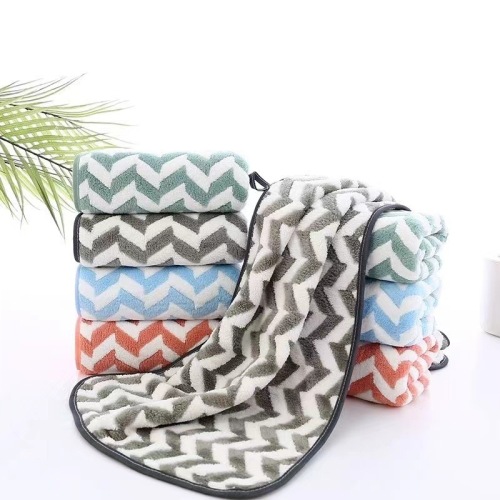 YX水波纹柔软吸水毛巾浴巾珊瑚绒毛巾批发麦穗沙滩巾柔软洗脸巾