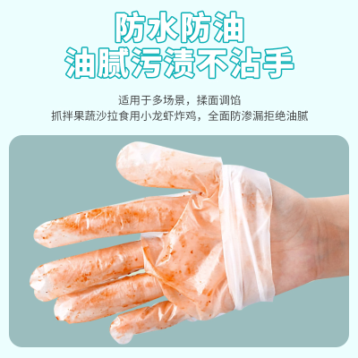 Junda Food Grade TPE Gloves Dining Kitchen Special Removable Disposable Plastic Thick Gloves Factory Direct Sales