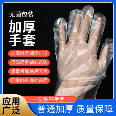 High Quality Ordinary Thick Gloves Junda Factory Direct Restaurant Gourmet Kitchen Cleaning for Beauty Use PE Gloves