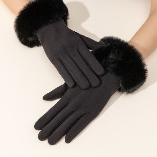 gloves women‘s winter cycling warm spring and autumn cold-proof motorcycle fleece-lined thick touch screen spring and autumn women