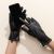 Winter Warm Gloves Thickened Fleece-Lined Touch Screen Windproof Gloves PU Leather Electric Car Riding Couple Gloves Ladies