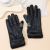 Leather Gloves Men's Winter Fleece Lined Padded Warm Keeping Windproof Waterproof Cycling Cycling Motorcycle Driving Thin Cotton Gloves