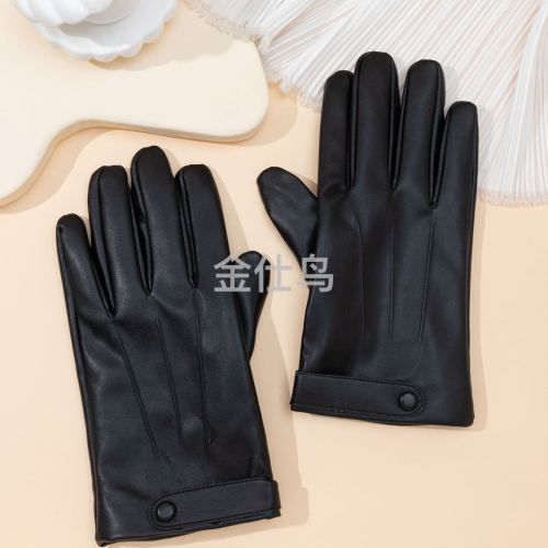 touch screen men‘s gloves winter leather gloves men‘s fleece-lined thickened warm waterproof motorcycle riding heating gloves
