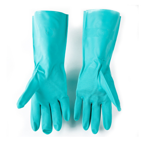 factory wholesale new green nitrile glove pu industrial latex gloves diamond pattern oil-proof household gloves