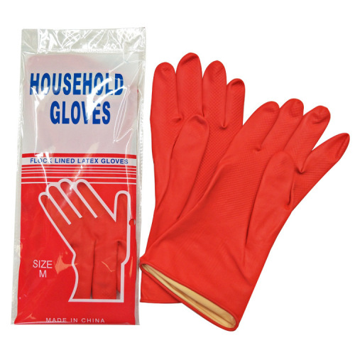 80g latex gloves red industrial gloves for construction site latex household gloves washing and washing rubber gloves