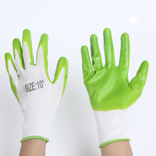 factory wholesale milk rubber labor protection gloves anti-cutting wear-resistant non-slip comfortable breathable industrial construction site work