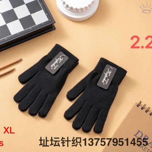 spot adult full acrylic outdoor cold-proof anti-freezing napping thickened common style russian direction black gloves