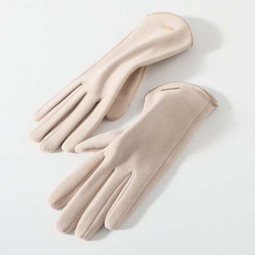 autumn and winter new dralon warm gloves women‘s open finger touch screen repair hand slimming half finger gloves fleece-lined thickened wholesale