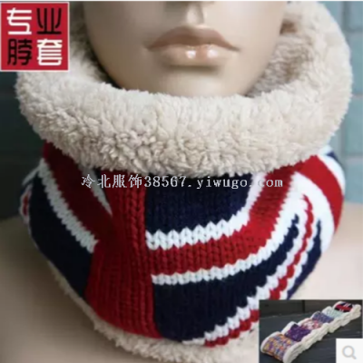 The new winter warm winter scarf scarf set and head scarf collar wool color female winter Korean thickening