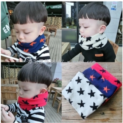 Autumn and winter fashion warmth multi-purpose children and children knitted scarf, head cover, neck sleeve.