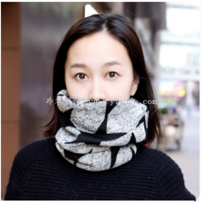 Autumn and winter fashion warmth multi-purpose knitted scarf, head cover, neck sleeve.