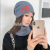 2021winter New Fashionable Korean Style Pure Color Warm Keeping Windproof Embroidered Twisted Hat Pile Heap Cap Scarf