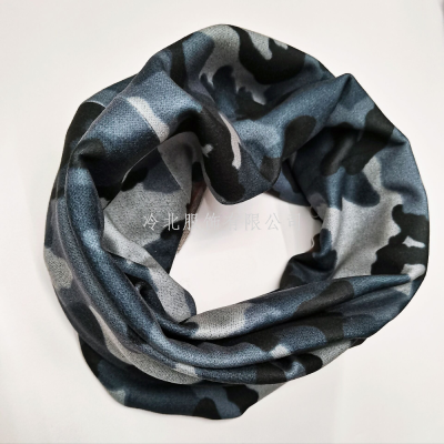 2024 Winter New European and American Velvet Heating Printed Scarf Ski Cycling Scarf Scarf Neck Scarf Neck