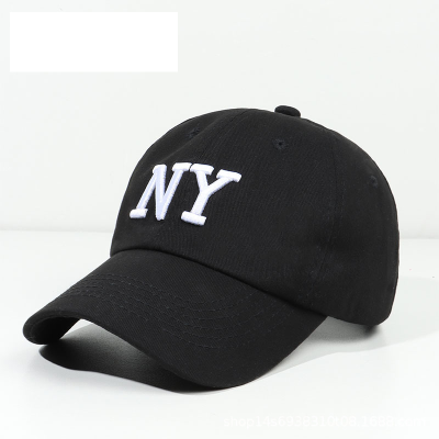Exclusive for Cross-Border Ny Solid Color Letter Embroidery Adult Baseball Cap Outdoor Sun-Shade Sun Protection All-Match Men and Women Baseball Cap Women