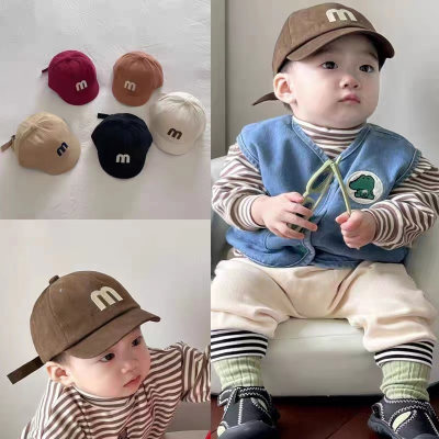 Ins Autumn and Winter Men's and Women's Korean-Style Solid Color All-Match Peaked Cap for Infants and Children Fashionable Sun-Proof Baseball Hat
