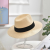 Papyrus Cowboy Hat Misty Couple's Papyrus Top Hat Sunshade Spring and Summer Sun Protection Hat Outdoor Beach Panama British