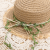 Summer Little Fresh Sun Hat Willow Leaf Raffia Edge Sun Hat Sunshade Flat-Top Cap