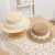 Summer Cream Lace Straw Hat Sun-Proof Flat-Top Cap Hat Bag Suit