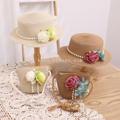 Hat Summer Children Sun Protection Sun Hat New Classic Style Flat Straw Hat Cover Face Outdoor Sun Hat