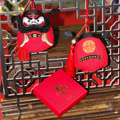 刺绣钟馗香囊香包成品车载包包挂件卡通立体玩偶香袋可替换香料