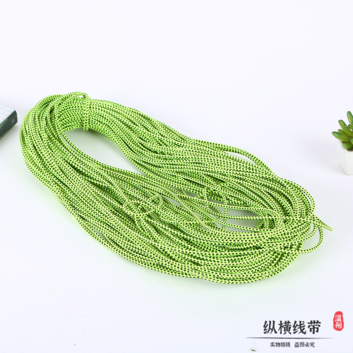 wenzhou vertical and horizontal strip line spot supply color fancy mixed color round rope flower rope core drawstring mixed color round rope