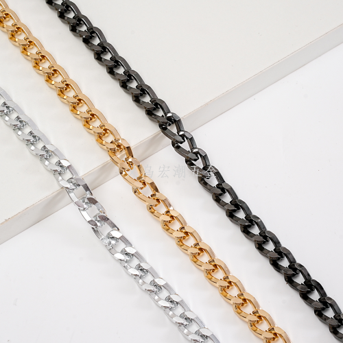 2.4（9*15） square wire grinding chain aluminum chain diy accessories jewelry aluminum chain bag decorative hanging clothing