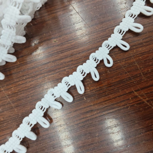 1.5cm纽扣带 纽扣花边30码一支扣袢带织带