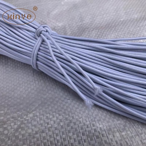 厂家批发进口乳胶走马带圆松紧带 蹦床弹力绳 黑色白色彩色松紧绳