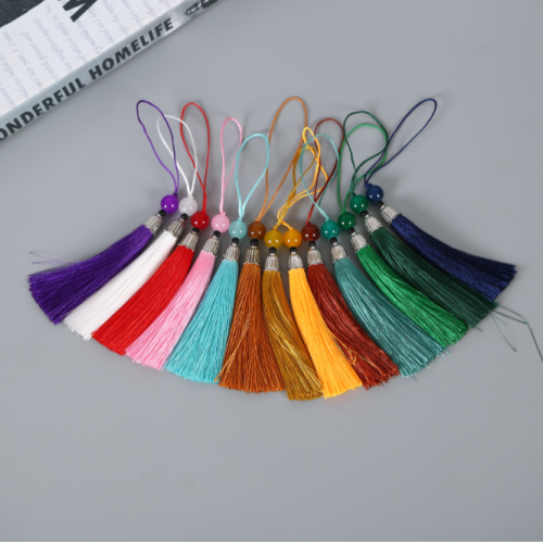 Colorful Color Matching Iron Cap Small Tassel Tassel Bookmark Tassel Pendant Sachet Accessories DIY Tassel Tassel