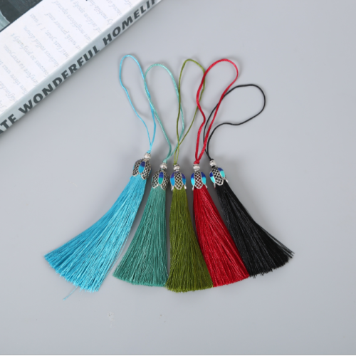 Factory Spot Direct Sales 2023 Innovative Multicolored Tassel Pendant Cloisonne Metal Cap DIY Tassel Accessories