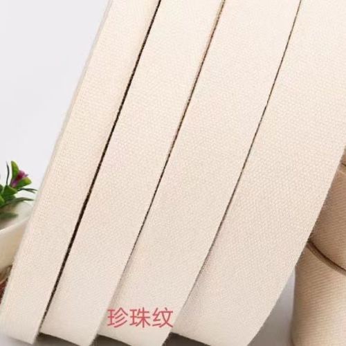all cotton natural white pearl ribbon spot supply factory direct