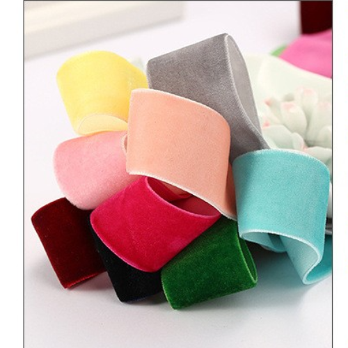 厂家直销 彩色植绒带 服装辅料配饰